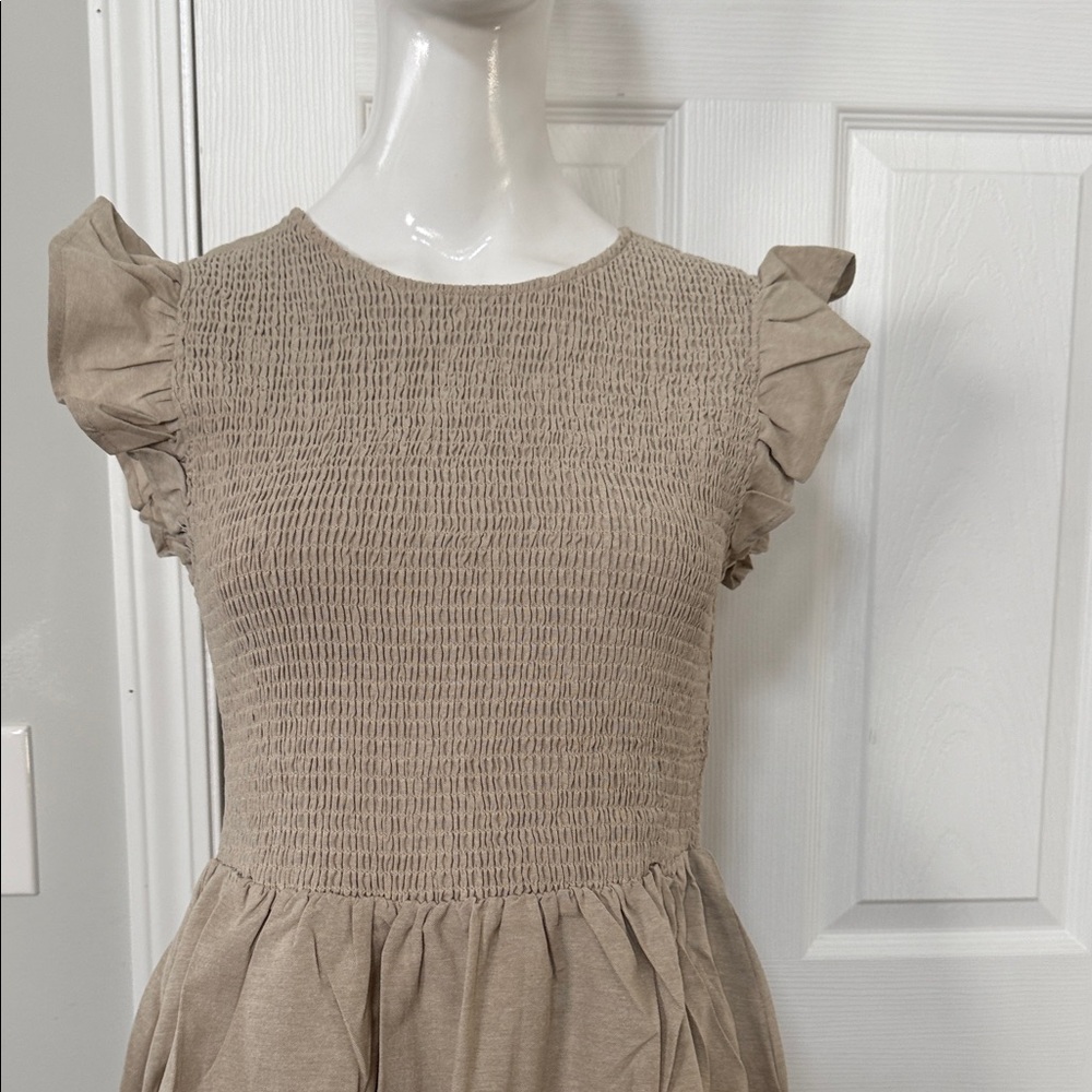 English Factory Cream Ruffle Mini Dress - Picture 6 of 11